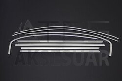 Fiat Egea Cross Krom Cam Çerçevesi 8 Parça Taşlı 2020 ve Sonrası