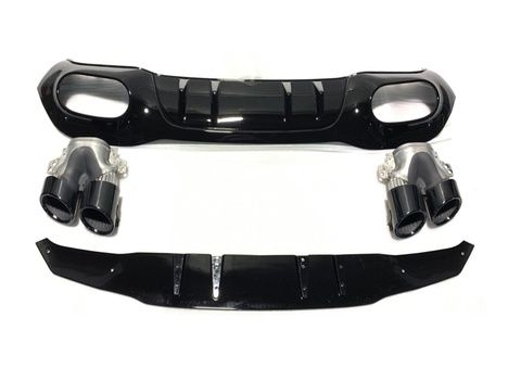 W177 HB 2019+ DIFÜZÖR & EGZOZ SETI - SIYAH EGZOZ ILE