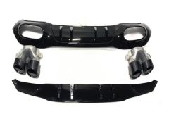 W177 HB 2019+ DIFÜZÖR & EGZOZ SETI - SIYAH EGZOZ ILE