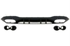 W177 SEDAN 2019+ DIFÜZÖR & EGZOZ SETI - SIYAH EGZOZ ILE