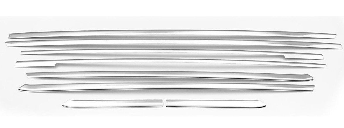 Mercedes Vito W447 Krom Cam Alt Çıtaları 8 Prç. (Tek Sürgülü Kapı-L1 Kısa Şasi) 2014 Üzeri