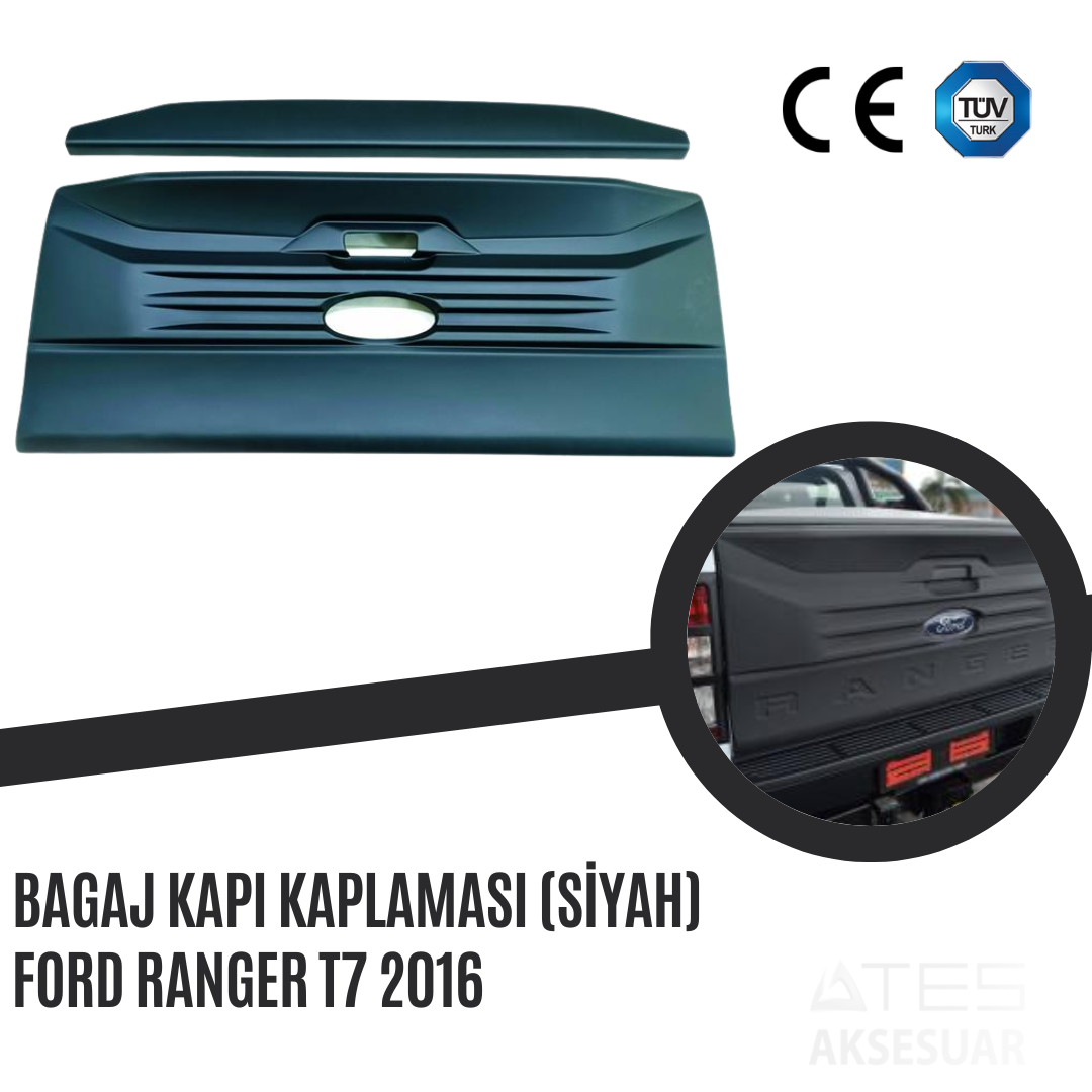Bagaj Kapı Kaplaması (Siyah) Ford Ranger T7 2016