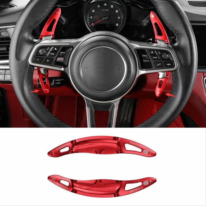 PANAMERA 2017+/MACAN 2014+/CAYENNE 2015+ / 718 2016+ / 911 2016+ IÇIN UYUMLU PADDLE SHIFT - KIRMIZI