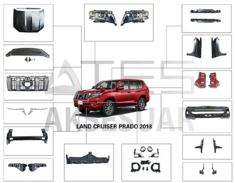 LAND CRUISER PRADO 2014-2017 İÇİN FACELIFT BODY KIT ( 2018+ GÖRÜNÜM)