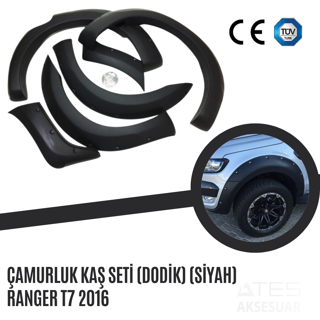 Çamurluk Kaş Seti (Dodik) (Siyah) Ranger T7 2016