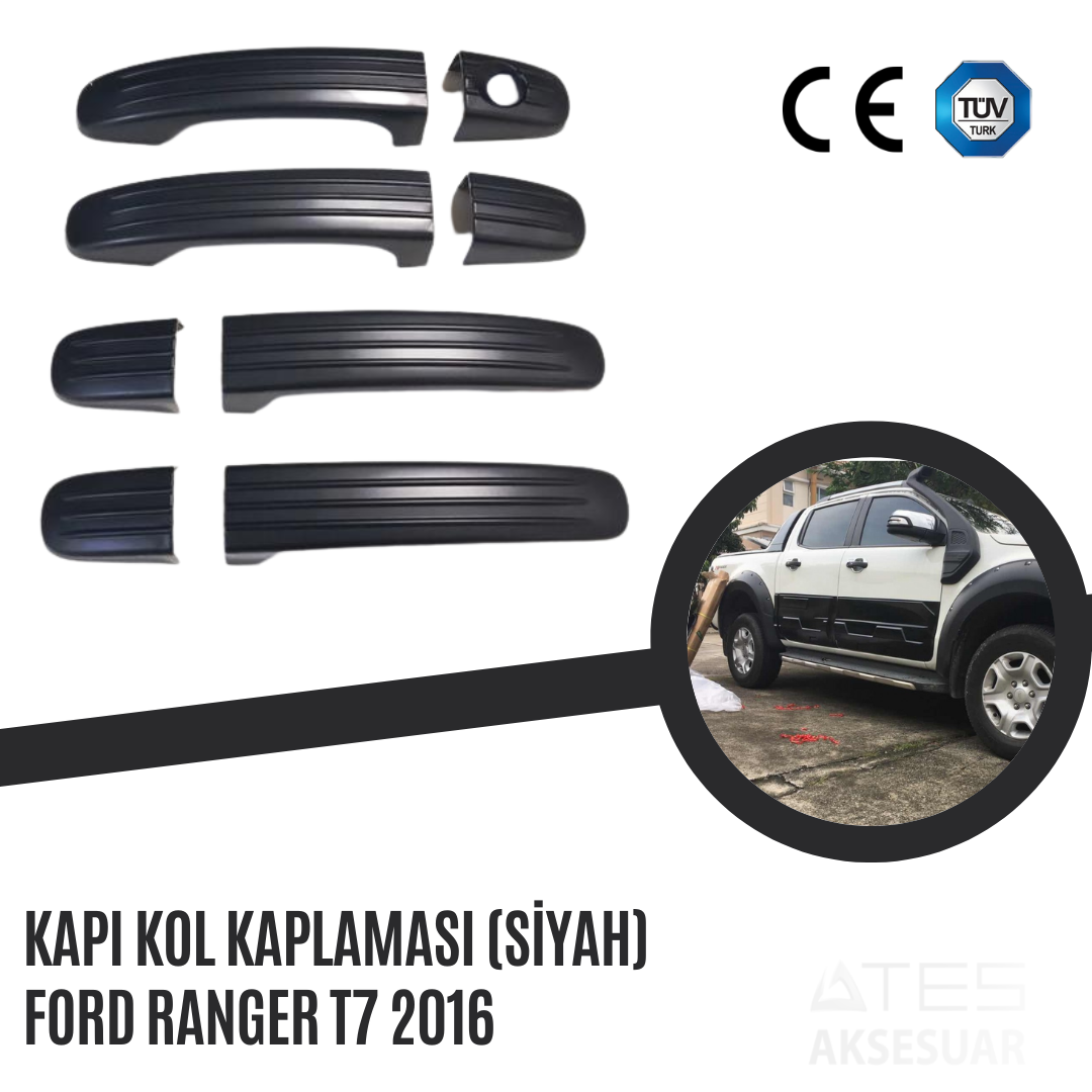 Kapı Kol Kaplaması (Siyah) Ford Ranger T7 2016