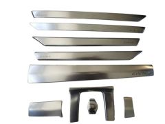 CIVIC FC5 2016-2021 IÇIN UYUMLU  IÇ KONSOL KAPLAMASI 9 PARÇA - SILVER