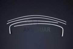 Fiat Egea Sedan/HB Krom Üst Cam Çerçevesi 4 Parça 2015 ve Sonrası