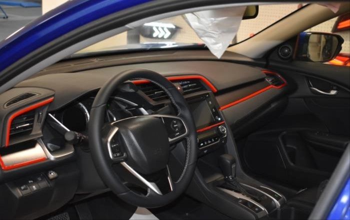 CIVIC FC5 2016-2020 IÇIN UYUMLU KIRMIZI HAVA MENFEZ ÇITASI