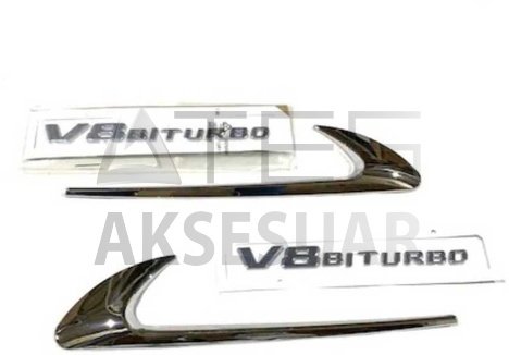 MERCEDES V8 BITURBO YAZI VE VENT TAKIMI NIKELAJ