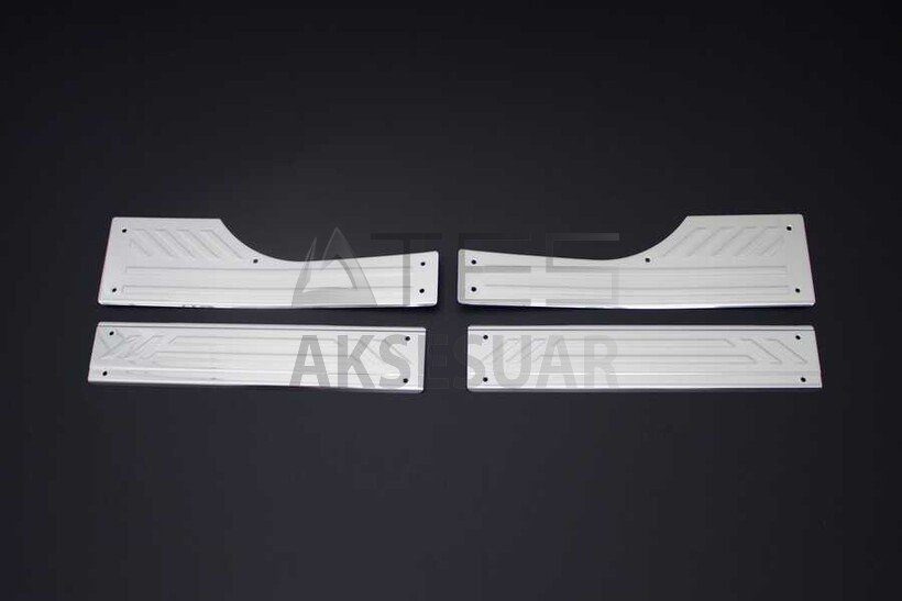 Fiat Doblo Krom İç Kapı Eşiği 4 Parça 2010 ve Sonrası