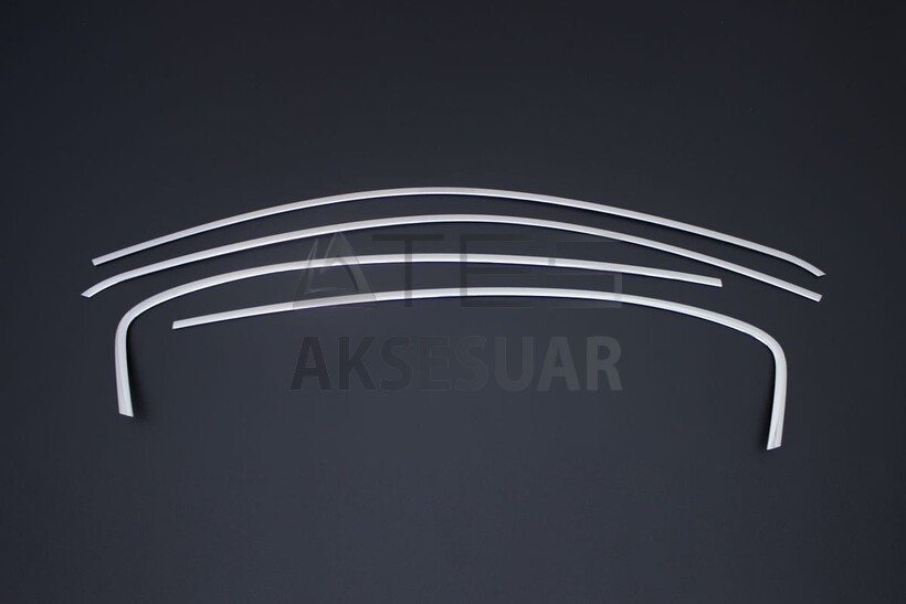 Fiat Egea Cross Krom Cam Üst Çerçevesi 4 Parça Taşlı 2020 ve Sonrası