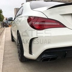MERCEDES W117 CLA ARKA TAMPON BIÇAKLARI PIANO BLACK