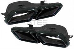 MERCEDES W205 C63 SIYAH DİFÜZÖR & EGZOZ SETİ (NORMAL SEDAN) - SİYAH EGZOZ İLE