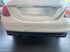 MERCEDES W205 C63 SILVER DIFÜZÖR & EGZOZ SETI (NORMAL SEDAN) - SILVER EGZOZ ILE