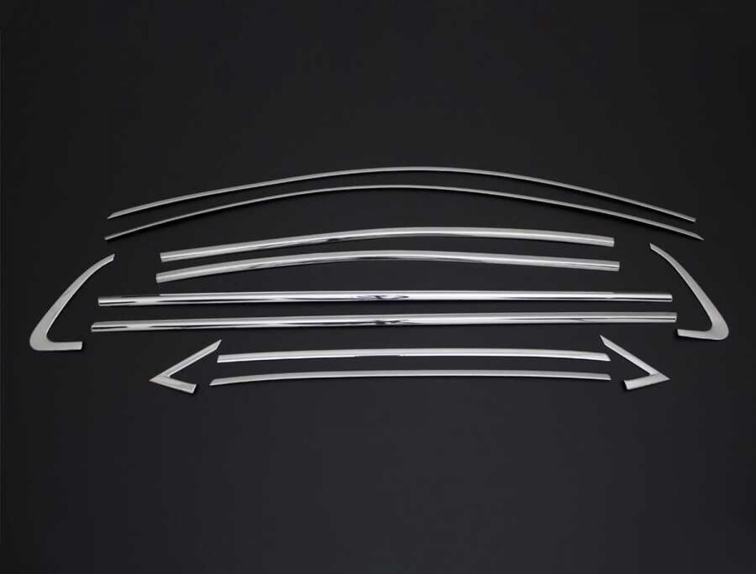 Renault Clio Cam Çerçevesi 12 Parça Paslanmaz Çelik 2019>