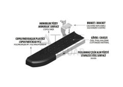 Fiat Doblo 2 Nevada Yan Basamak Alüminyum Uzun Şase 2015-2019 Arası