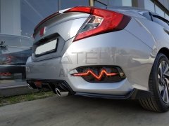 HONDA CIVIC FC5 2016-2020 RITIM DIZAYN ARKA SIS LEDI KIRMIZI