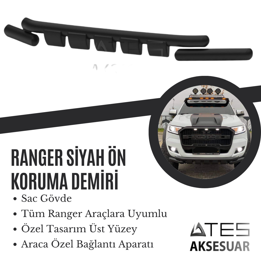 FORD RANGER SİYAH ÖN KORUMA SNAKE  SERİSİ