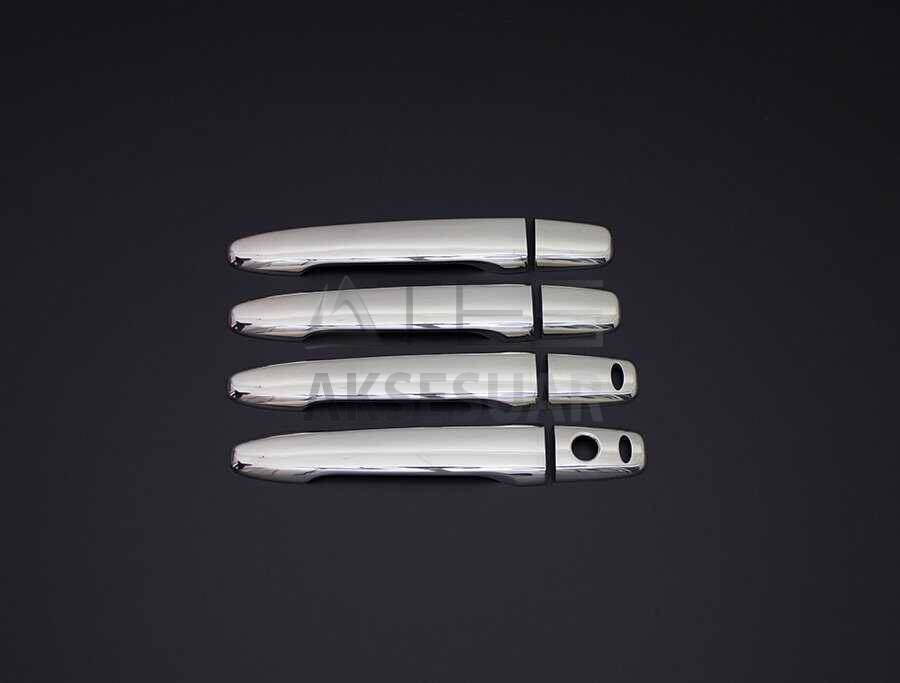 Citroen C-Crosser Krom Kapı Kolu 8 Parça Tek Delikli Çift Sensörlü 2007-2012 Arası