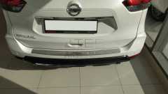 NISSAN X-TRAIL 2014-2017 ARKA TAMPON ÜST KORUMASI B DIZAYN KROM