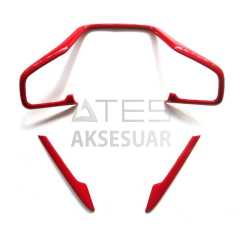 HONDA CIVIC FC5 2016-2021 DİREKSİYON KAPLAMA SETİ KIRMIZI 3 PARÇA