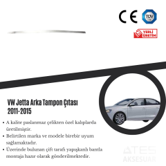 Volkswagen Jetta 2011-2015 Arka Tampon Çıtası Paslanmaz Çelik