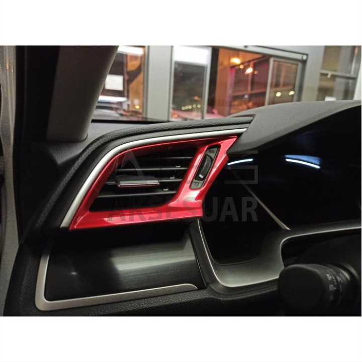 HONDA CIVIC FC5 2016-2020 HAVA MENFEZ KAPLAMA 3 PARÇA - KIRMIZI