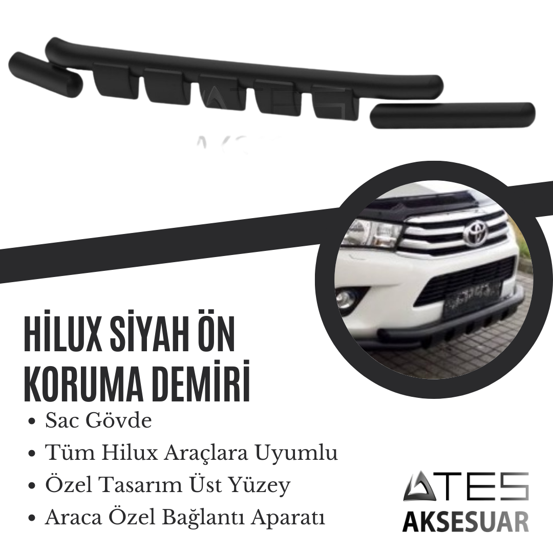 TOYOTA HILUX  SİYAH ÖN KORUMA SNAKE SERİSİ