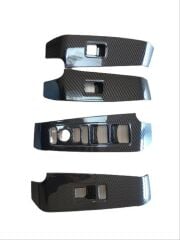 CIVIC FE1 2022 IÇIN UYUMLU  CAM DUGME KAPLAMA - KARBON