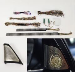 5 SERISI F10 2010-2016 İÇİN UYUMLU  AMBIANS SETI -  8 RENK ( 4 kapi - 2 ayak - orta konsol - tweeter