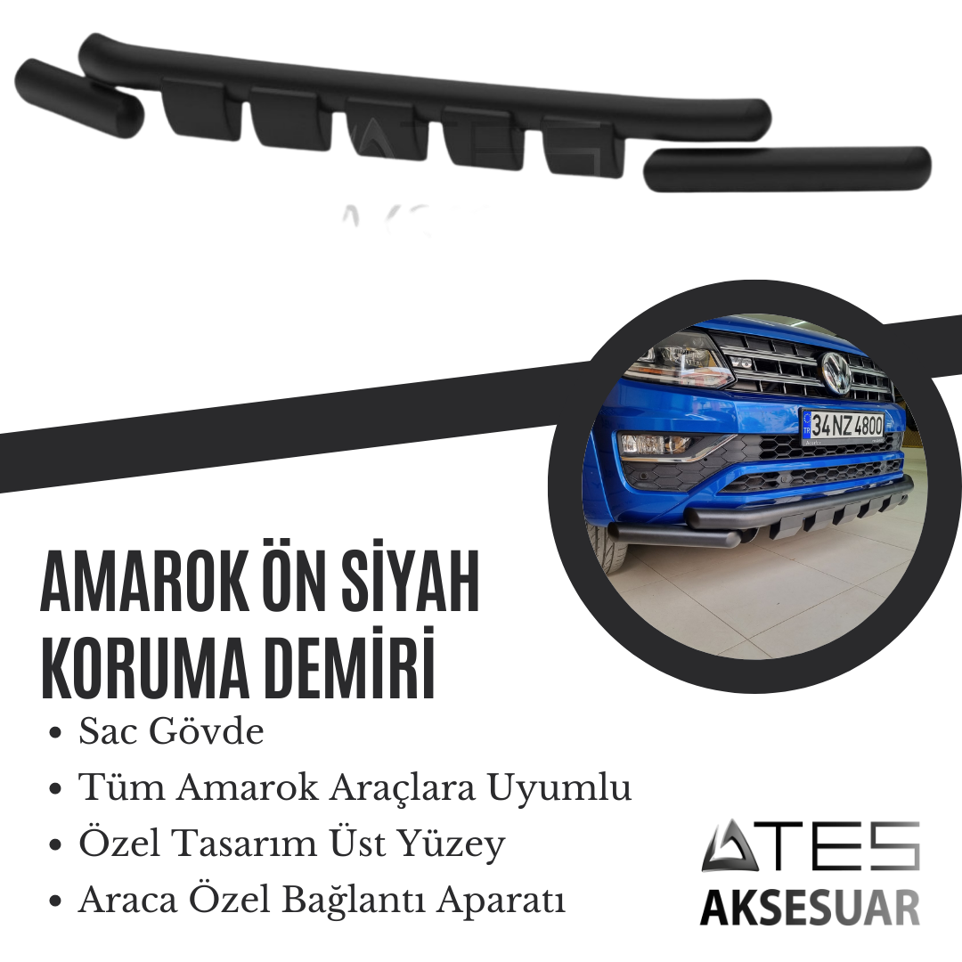 VOLKSWAGEN AMAROK  SİYAH ÖN KORUMA  SNAKE SERİSİ