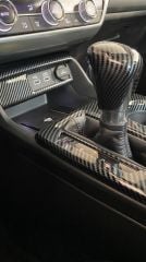 CIVIC FE1 2022 IÇIN UYUMLU  VITES TOPUZU KAPLAMA - KARBON