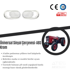 Üniversal Sinyal Çerçevesi ABS Krom