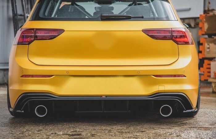 GOLF 8 IÇIN UYUMLU   GTI DIFÜZÖR (PIANO BLACK) - ÇIFT EGZOZ (Life,Style,Impression Paket için)