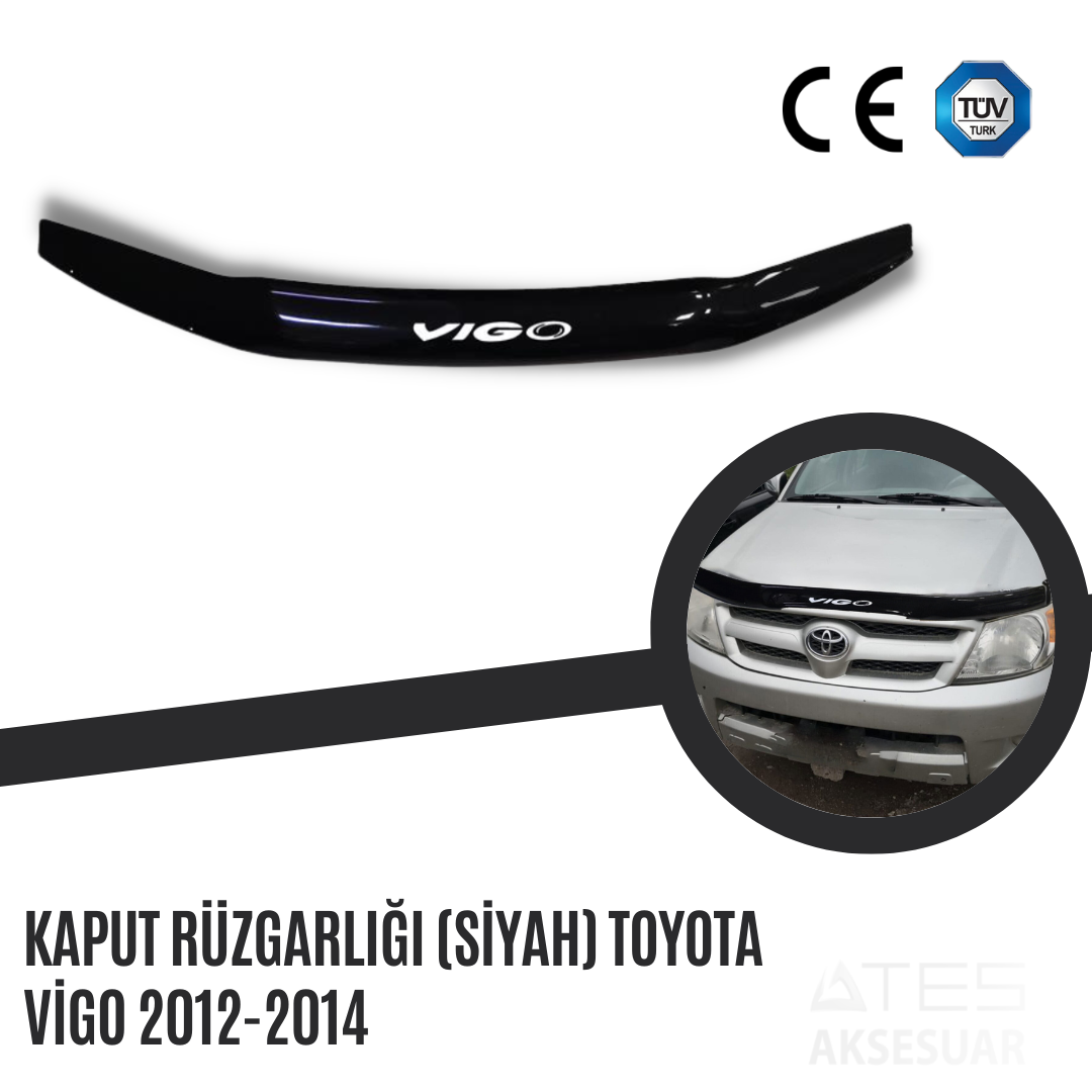 Kaput Rüzgarlığı (Siyah) Toyota Vigo 2012-2014