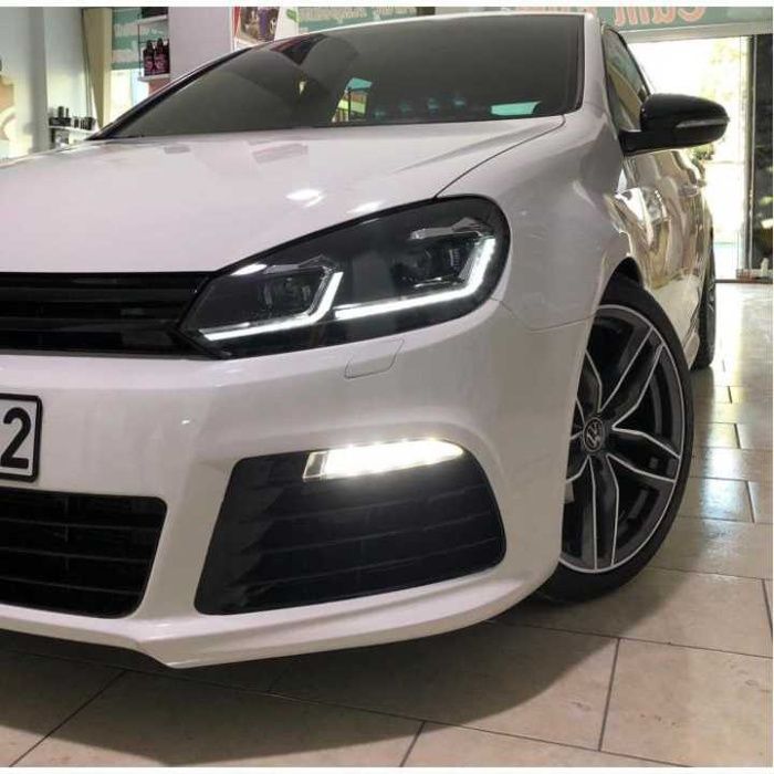 GOLF 6 IÇIN UYUMLU 7.5 GÖRÜNÜM J LED FAR  (UZUN KISA LED AMPUL -TAM DOLU)