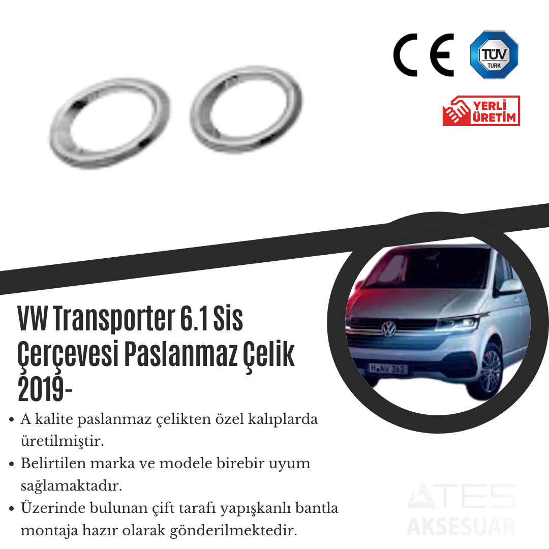 Volkswagen Transporter 6,1 2019 Sinyal Çerçevesi Paslanmaz Çelik