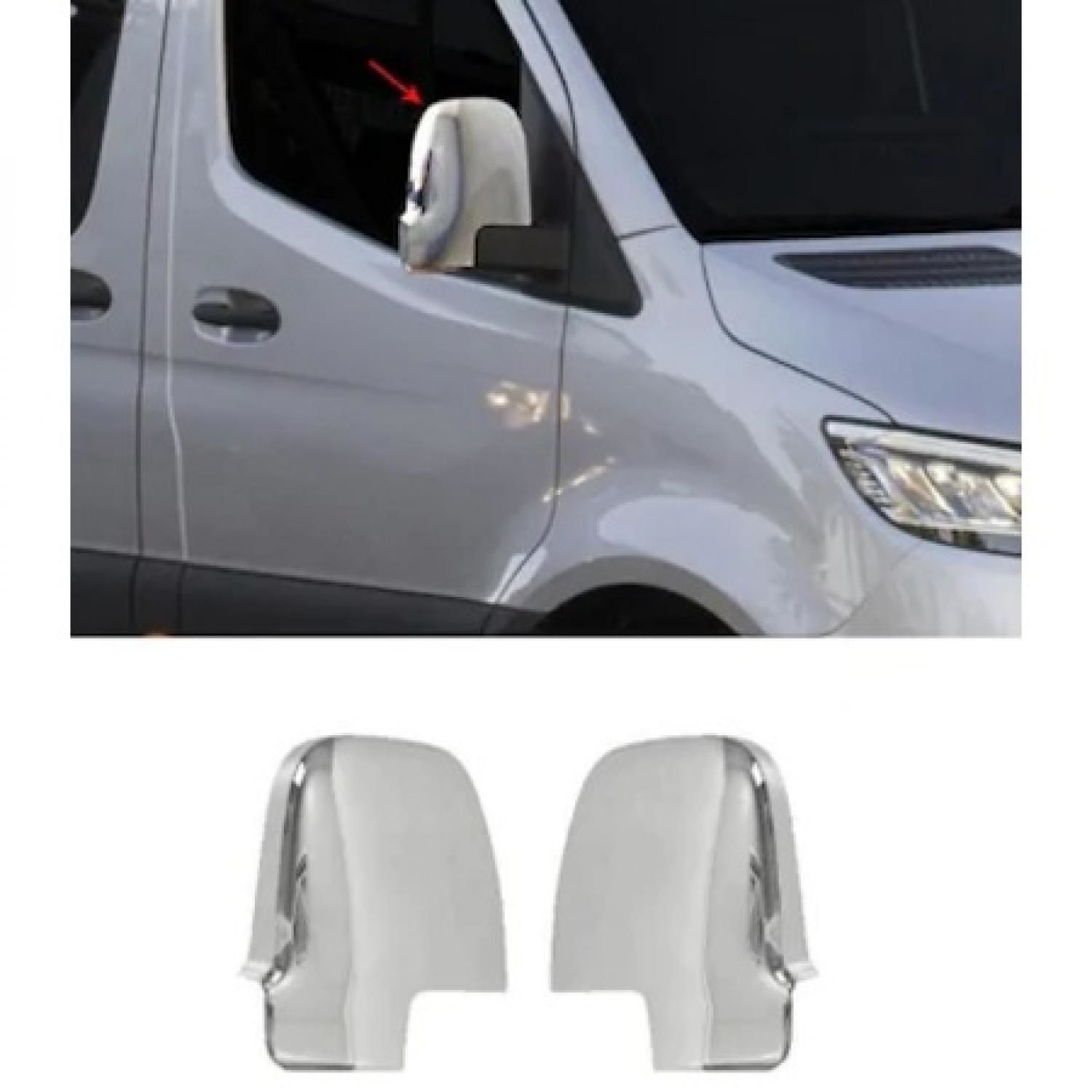 Mercedes Sprinter Ayna Kapağı 2 Parça ABS Krom 2018>