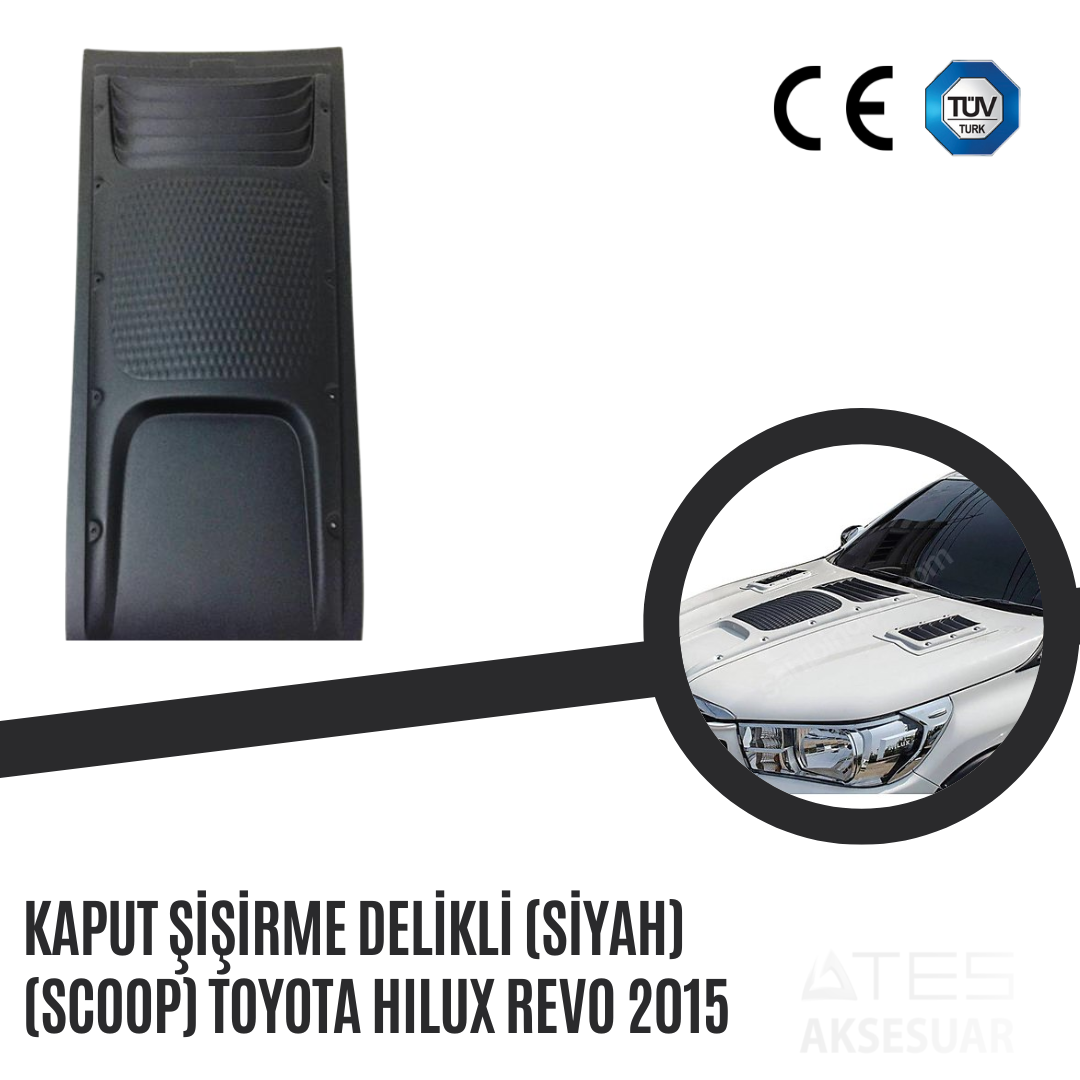 Kaput Şişirme Delikli (Siyah) (Scoop) Toyota Hilux Revo 2015