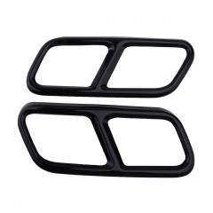 Mercedes W223 2012> Arka Egzoz Çerçeveleri Egzoz Ucu 2 Parça Siyah Krom