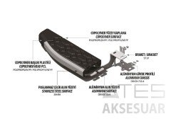 Suzuki S-Cross Blackline Yan Basamak Siyah 2012-2016 Arası