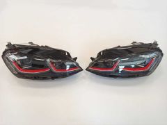 GOLF 7 MK7 2012-2018 IÇIN UYUMLU J LED FAR GTI KIRMIZI