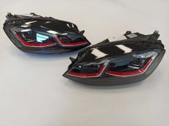 GOLF 7 MK7 2012-2018 IÇIN UYUMLU J LED FAR GTI KIRMIZI
