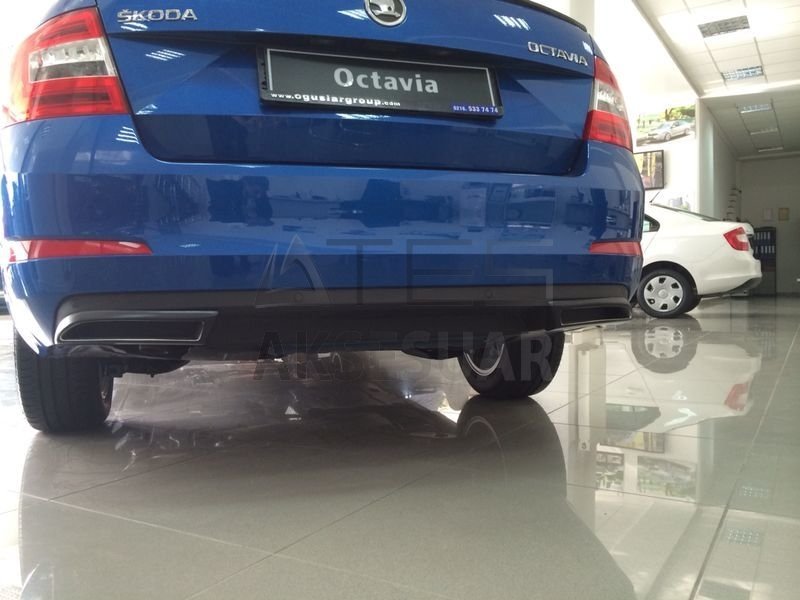 Skoda Oktavia Egzoz Çerçevesi 2 Parça Boyalı