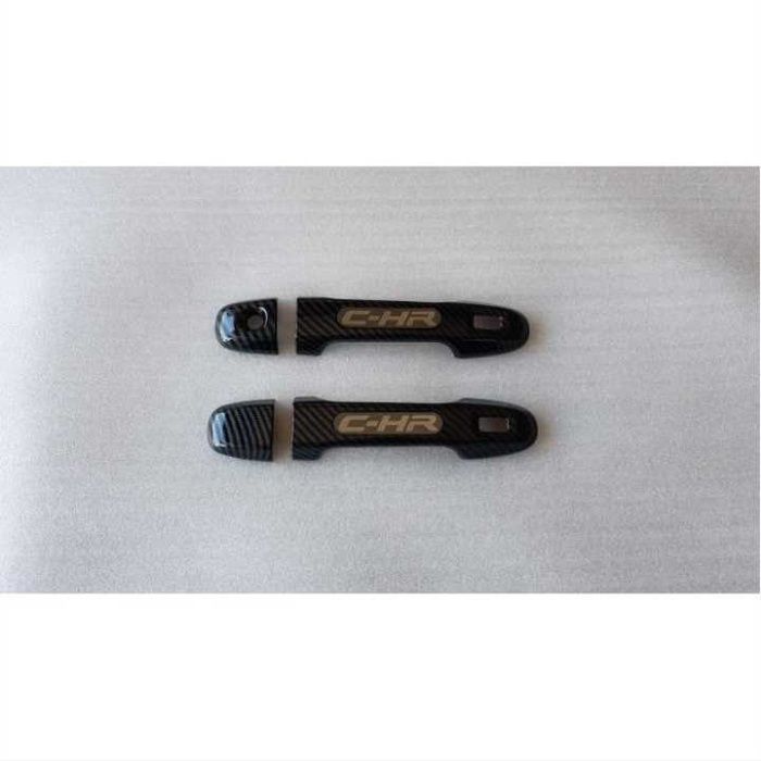 C-HR 2016-2019 IÇIN UYUMLU YAZILI KAPI KOLU KAPLAMA KARBON