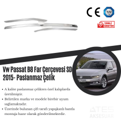 Volkswagen Passat B8 2015 Far Çerçevesi Paslanmaz Çelik