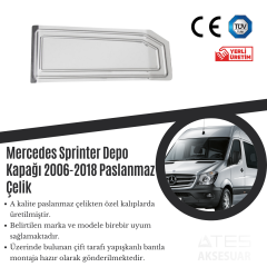 Mercedes Sprinter 2006-2018 Depo Kapağı Paslanmaz Çelik