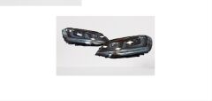 GOLF 7 MK7 2012-2018 IÇIN UYUMLU U LED FAR SILVER HAREKETSIZ
