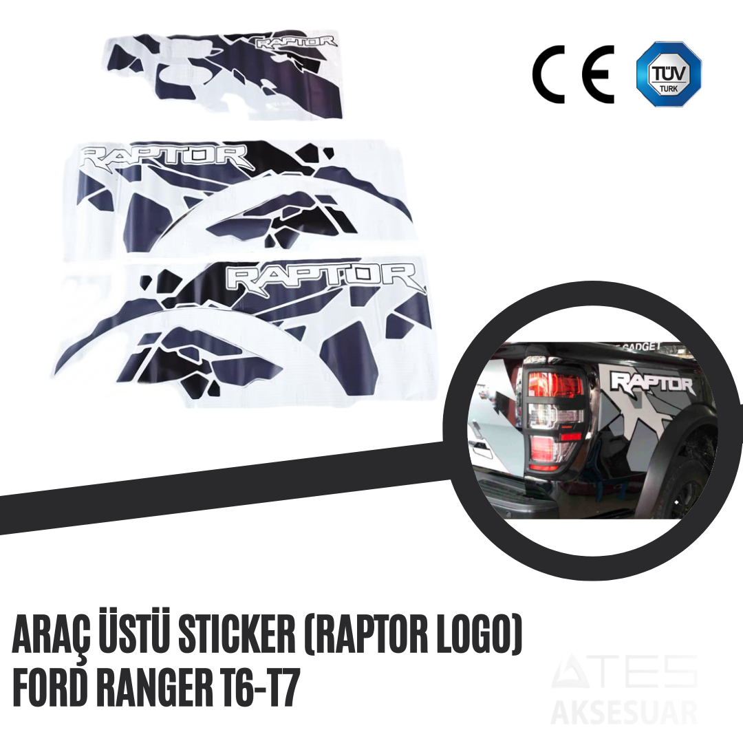 Araç Üstü Sticker (Raptor Logo) Ford Ranger T6-T7